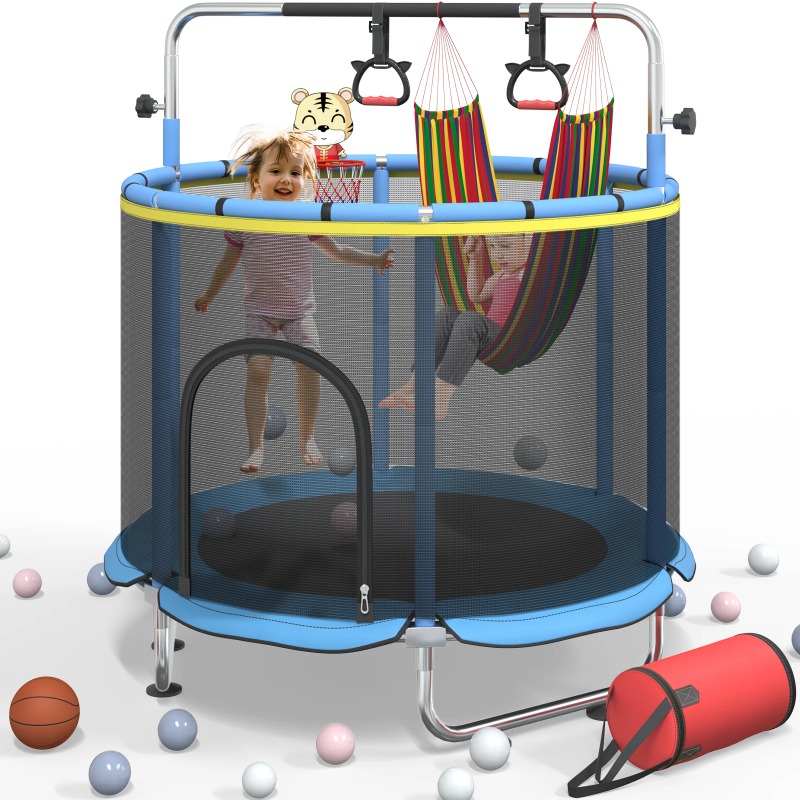 Trampoline Mini Indoor - ترامبولين للأطفال الصغار بطول 5 أقدام،
