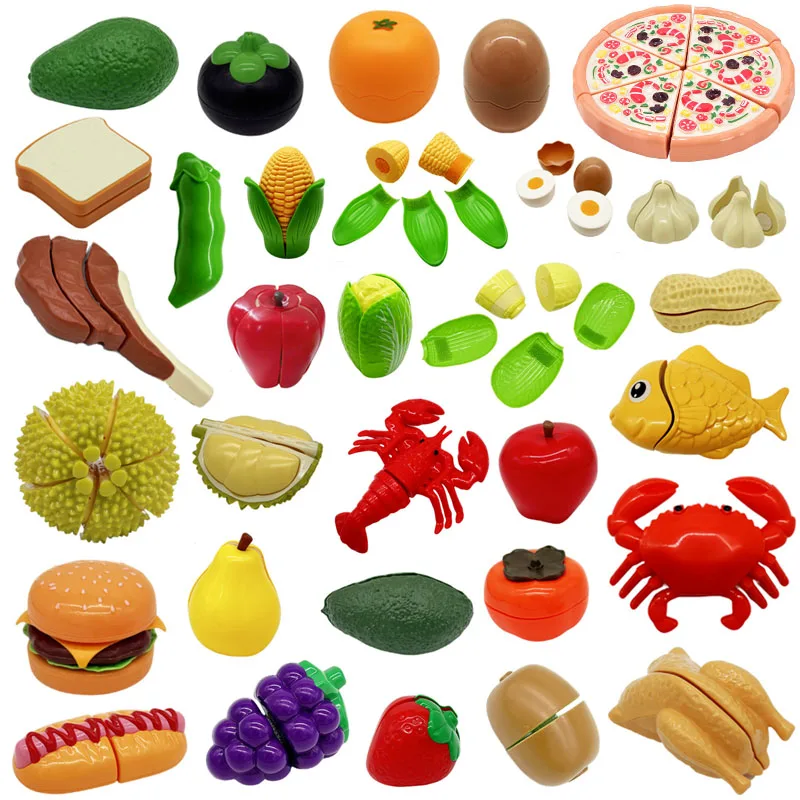 Kids Toys Kitchen Set - بيت مونتيسوري لعب قطع الفواكه خضروات