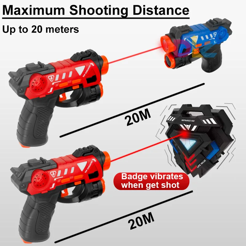 مجموعة بنادق معركة بالأشعة تحت - مراجعة Laser Tag Set Kids وسعره