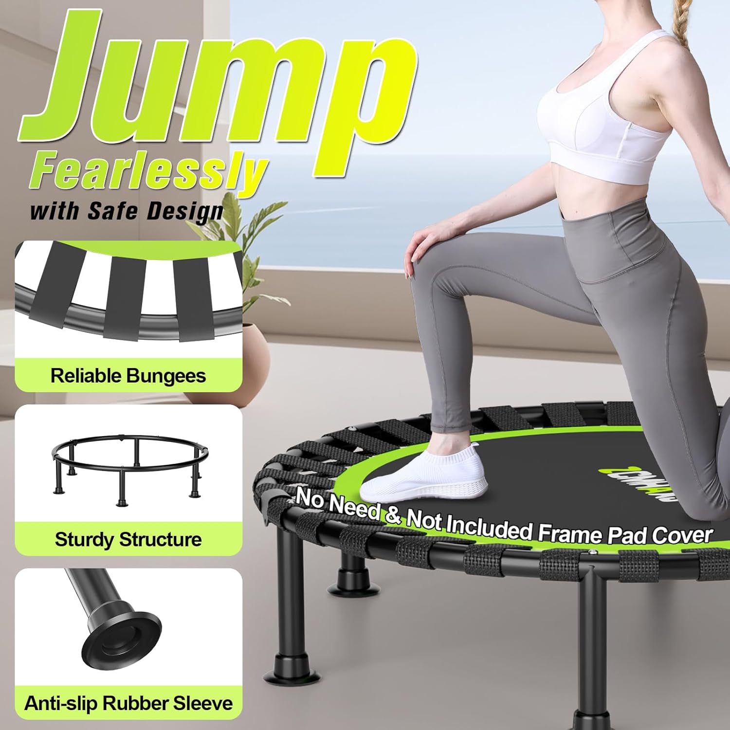 ترامبولين صغير قابل للطي 40 بو - مراجعة Trampoline Mini Indoor وسعره