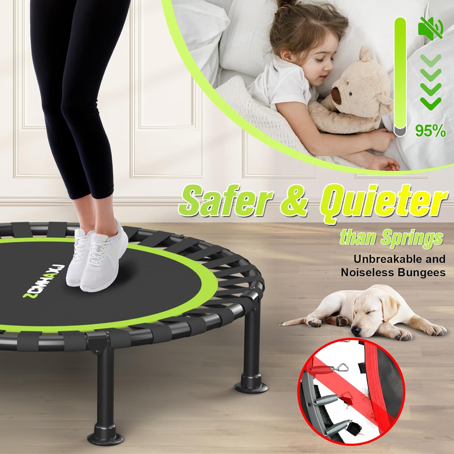 ترامبولين صغير قابل للطي 40 بو - مراجعة Trampoline Mini Indoor وسعره